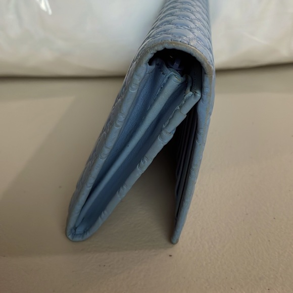 GUCCI MICROGUCCISSIMA CONTINENTAL WALLET MINERAL BLUE GOLD HARDWARE 13 CC SLOTS - Picture 9 of 11